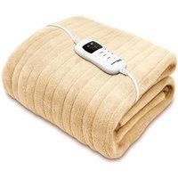 Dreamcatcher Cream Heated Throw Electric Blanket, 160 x 120cm Heated Blanket Machine Washable Soft Micro Fleece Electric Throw Overblanket with 9HR Timer and 9x Control Heat Settings