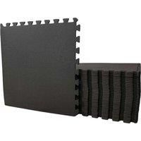 16 Piece Foam Floor Mat for Gym Garage Play- Set Covers 5.76 sqm (62 sqft)