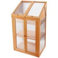 Wooden Mini Greenhouse Cold Frame - Small Greenhouse H120 x W69 x D49cm