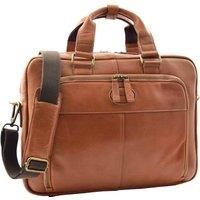 Real Leather Laptop Bag Briefcase Cross Body Shoulder Bag HL341 Tan