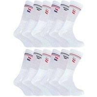 Mens Retro Stripe Cotton Sports Socks in White & Black