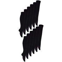 12 Pair Multipack Kids Knee High Bamboo Socks | Sock Snob | Soft & Breathable Long School Socks (9-12, Black)