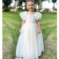 Lilly + Bo Girl's Clara White Communion Flower Girl Dress | Size: 9-10 Years