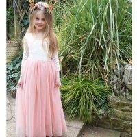 Lilly + Bo Girl's Mary Jane in Dusty Rose Party or Flower Girl Dress in Pink | Size: 3-6 m