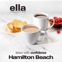 Hamilton Beach Ella Cordless Kettle, 1.7L, Boil Dry Protection, Auto Shut Off, Detachable Filter, Lift & Grip Handle, Push Button Lid, Water Level Window, UK Strix Technology - HBK3045MB, Matte Black