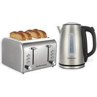 Rise Brushed Kettle & 4 Slice Toaster Bundle
