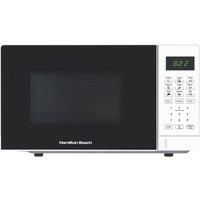 Hamilton Beach 20L Essential Microwave, Digital Controls, LED Display, 8 Presets, 10 Power Levels, Speed Defrost, Child Lock, 700W - HB20P7PDW, White