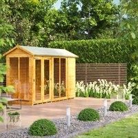 Powersheds High Grade Premium Apex Summer House Wooden Shed with Security Features, PVC Window Sills, Door & Window Flexibility, made from Extra Thick Timber