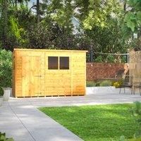 Power Pent 10' x 4' Garden Shed, Brown