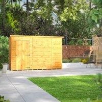 Power Pent 10' x 4' Windowless Garden Shed, Brown