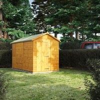 Power Windowless Apex Shed 10' x 6' in Natural Timber