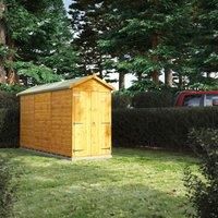 Power Windowless Apex Shed 12' x 4' - Double Door