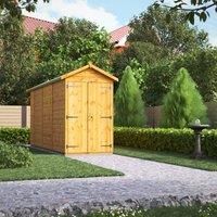 Power Windowless Apex Shed 14' x 4' - Double Door
