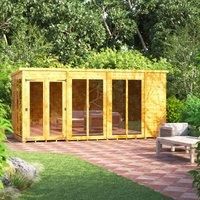 POWERSHEDS 6 ft. W x 14 ft. D Power Pent Shiplap Dip Treated Summerhouse (14x6)