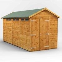 Power Apex Security Shed 14' x 6' - Double Doors