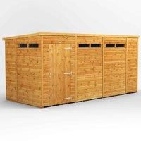 Power Pent 14' x 6' Security Shed, Brown