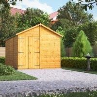 Power Windowless Apex Shed 14' x 8' - Double Doors