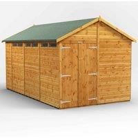 Power Apex Security Shed 14' x 8' - Double Doors