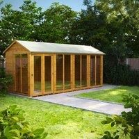 Power Apex 16' x 6' Summerhouse, Brown