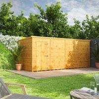 Power Pent 16' x 6' Windowless Garden Shed, Brown