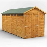 Power Apex Security Shed 16' x 6' - Double Doors