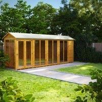 Power Apex 18' x 4' Summerhouse, Brown