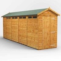 Power Apex Security Shed 18' x 4' - Double Doors