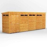 Power Pent 18' x 4' Security Shed, Brown