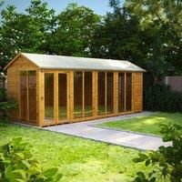 POWERSHEDS 6 ft. W x 18 ft. D Power Apex Shiplap Dip Treated Summerhouse (18x6)