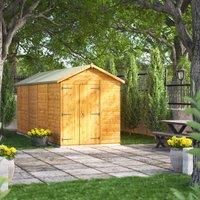 Power Windowless Apex Shed 18' x 6' Double Door