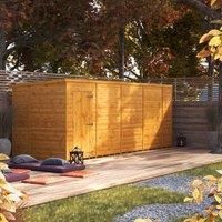 Power Pent 18' x 6' Windowless Garden Shed, Brown