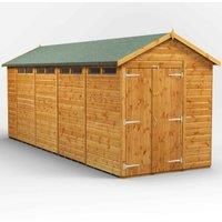 Power Apex Security Shed 18' x 6' - Double Doors
