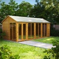 Power Apex 18' x 8' Summerhouse, Brown