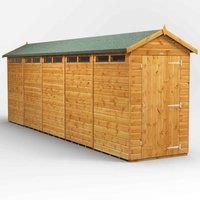 Power Apex Security Shed 20' x 4' - Double Doors