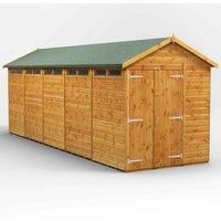 Power Apex Security Shed 20' x 6' - Double Doors