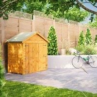 Power Apex Bike Shed 3' x 6' in Natural Timber