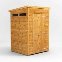 Power Pent 4' x 4' Security Shed, Brown