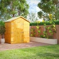 Power Windowless Apex Shed 4' x 6' Double Door