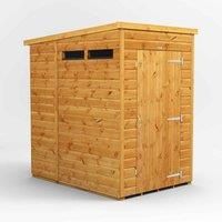 Power Pent 4' x 6' Security Shed, Brown