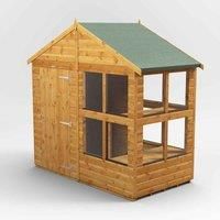 POWER 8.5 ft. W x 4.4 ft. D Solid Wood Tongue & Groove Steep Slope Garden Shed brown 238.76 H x 238.76 W x 129.54 D cm