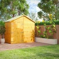 Power Windowless Apex Shed 4' x 8' - Double Doors