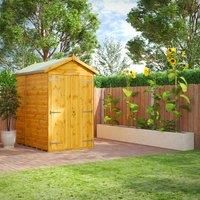 Power Windowless Apex Shed 6' x 4' - Double Door