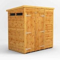 Power Pent 6' x 4' Double Door Security Shed, Brown