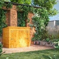 Power Pent Bike Shed 6' x 5' in Natural Timber