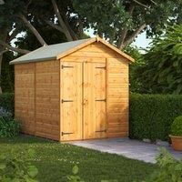 Power Windowless Apex Shed 8' x 6' Double Door