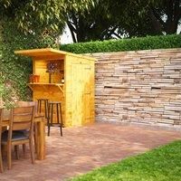 POWERSHEDS 6.3 ft. W x 4.4 ft. D Solid Wood Tongue & Groove Pent Garden Shed Brown 190.8cm W X 132.6cm D X 202.8cm H