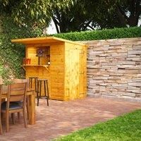 Power 6' x 4' Pub Shed Garden Bar, Brown
