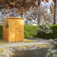 Power 4' X 8' Pent Garden Shed, Brown