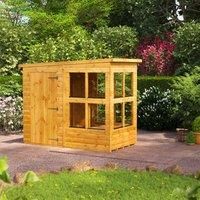 Power 4' x 8' Pent Potting Shed, Brown