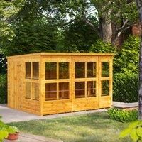 Power 10' x 8' Pent Potting Shed, Brown